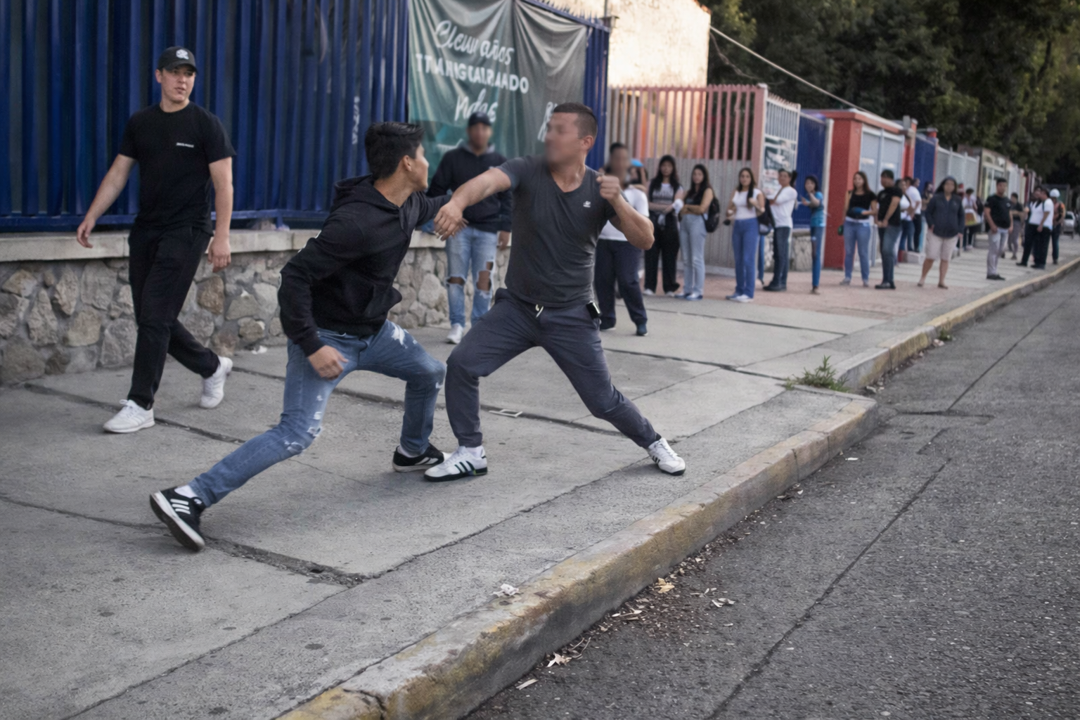 CAPTAN PELEA ENTRE ESTUDIANTE Y PADRE DE FAMILIA
